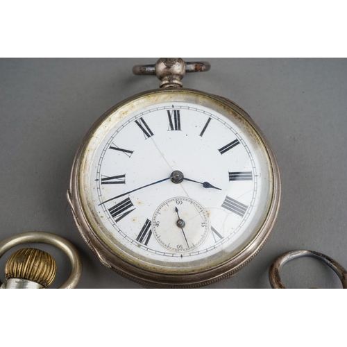 154 - A collection of silver pocket watches - including a Kay's Perfection Lever; a smaller pocket watch a... 