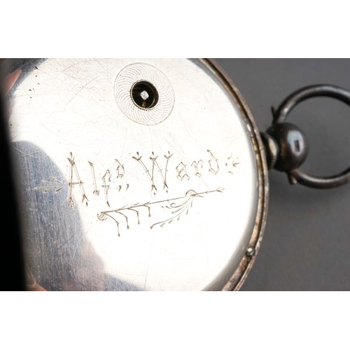 155 - A George III silver pair cased openface pocket watch, 40mm white enamel dial with Roman numerals, mo... 