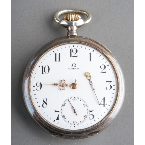 157 - Omega Silver Pocket Watch