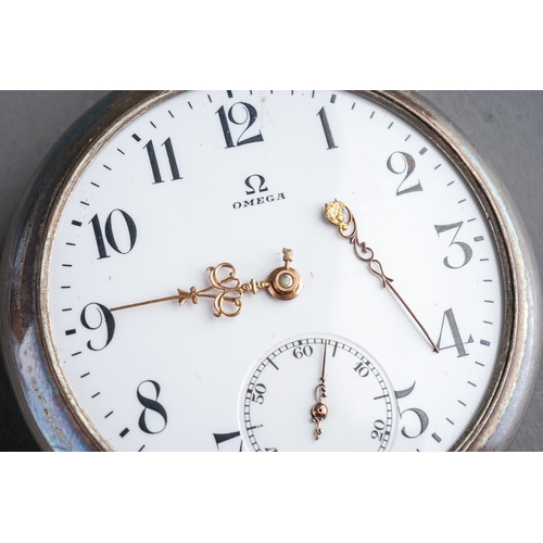 157 - Omega Silver Pocket Watch