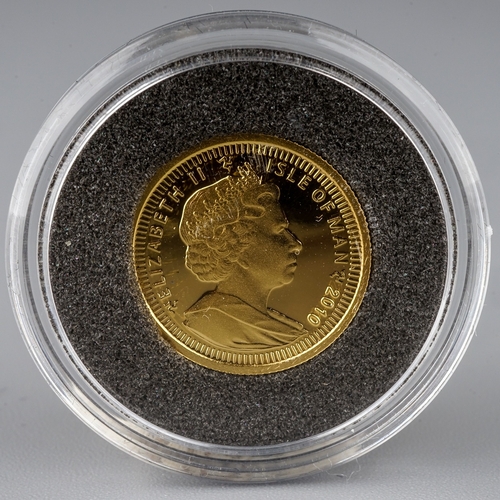 178 - A Queen Elizabeth II 2010 Isle of Man 1/20oz Angel, cased