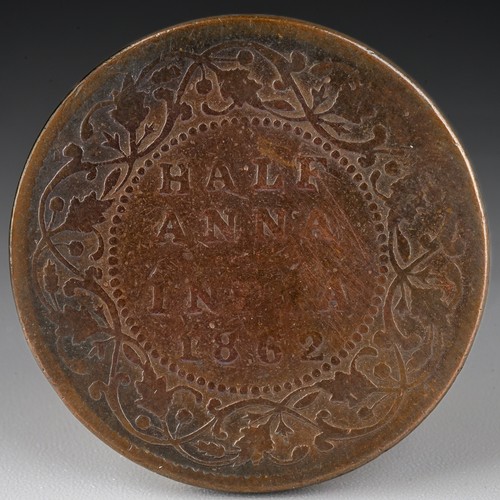 183 - 1862 Half Anna India Victoria