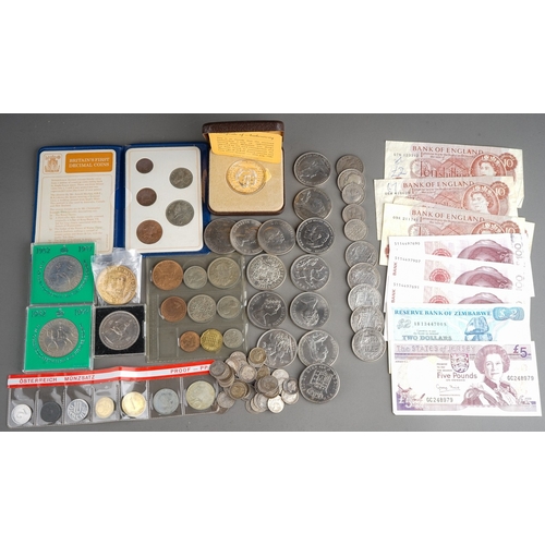 186 - Collection of coins to include pre 1947 silver coinage, 3 pence, 1981 silver commemorative coin, pap... 