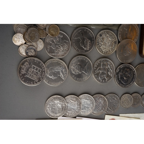 186 - Collection of coins to include pre 1947 silver coinage, 3 pence, 1981 silver commemorative coin, pap... 