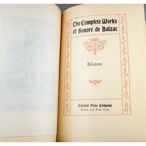 188 - The Complete works of Honore de Balzac in 13 volumes.  Colonial Press 10 Boston and New York ND c190... 