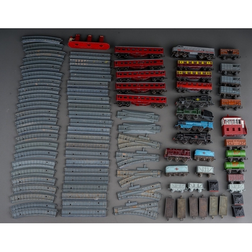 219 - A selection of Lone Star diecast railway locomotives, carriages, track, goods wagons, etc