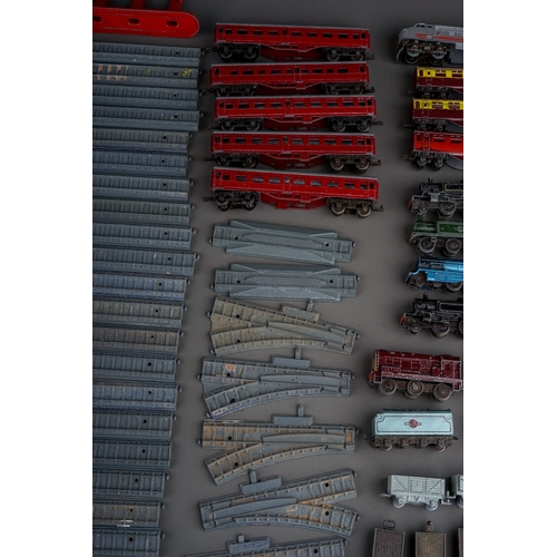 219 - A selection of Lone Star diecast railway locomotives, carriages, track, goods wagons, etc