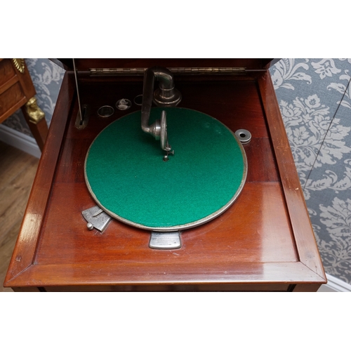 267 - A cased 'Columbia Grafanola' gramophone 106cm high, 57cm wide