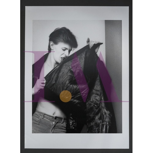 277 - DAVID BOWIE - Leather Jacket Sukita x 3 Photographs.
This lot comprises of 3 Large 42 x 30 cm black ... 