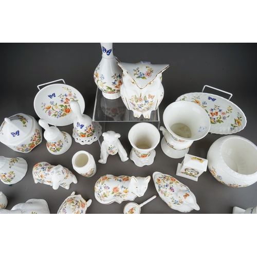 579 - Approximately thirty-nine pieces of Aynsley 'Cottage Garden' pattern giftware, including a quantity ... 