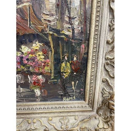 629 - Continental School (20th Century)
Street scene
impasto oil on canvas, 49.5 x 59.5cm 
signed lower ri... 