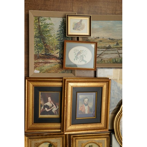 630 - Assorted collection of decorative prints and oils (Q)