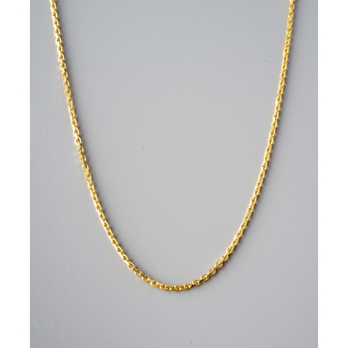 36 - A 14k yellow gold chain, approx 51cm long, gross weight approx 4.6g