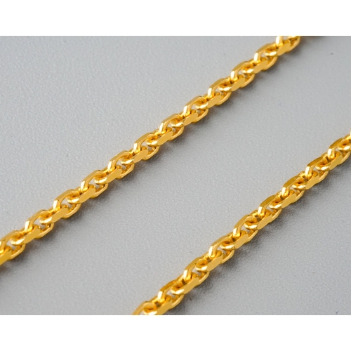 36 - A 14k yellow gold chain, approx 51cm long, gross weight approx 4.6g