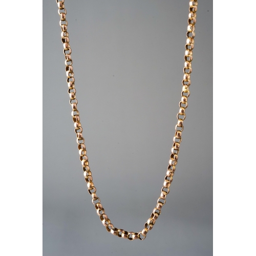 41 - A 9ct yellow gold belcher link chain, approx 37cm long, gross weight approx 5.3g