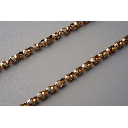 41 - A 9ct yellow gold belcher link chain, approx 37cm long, gross weight approx 5.3g