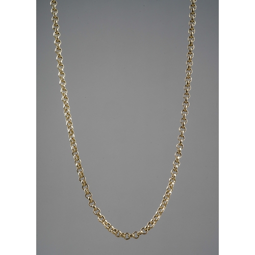 71 - A 9ct yellow gold belcher-link chain, approx 50cm long, gross weight approx 8.6g