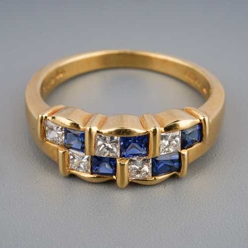 78 - Sapphire / Diamond 1/2 Eternity ring