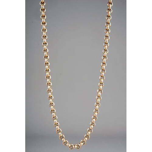 86 - A 9k yellow gold belcher-link chain, approx 46cm long, gross weight approx 15.9g