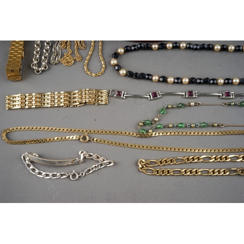 127 - Small quantity of costume jewellery to include silver bangle and bracelet, gross weight of silver ap... 