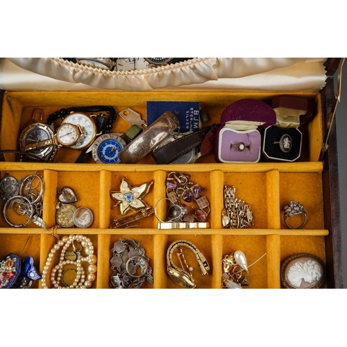 171 - Costume jewellery, including silver jewellery, Niello; chains, brooches; wristwatches; etc