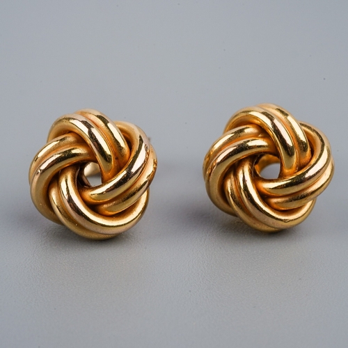 191 - Pair of 9 ct knot earrings