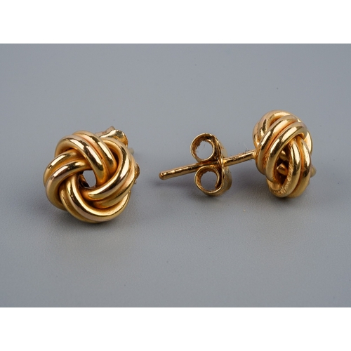 191 - Pair of 9 ct knot earrings