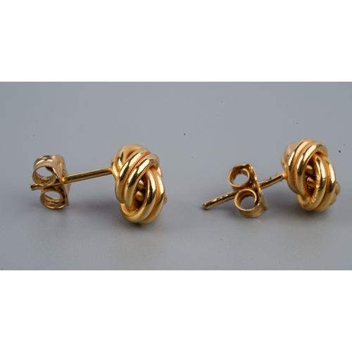 191 - Pair of 9 ct knot earrings