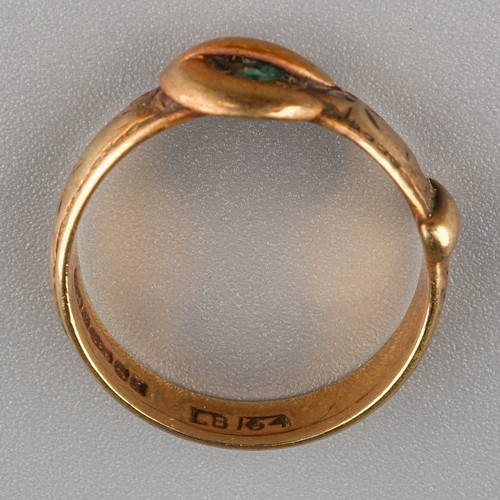 211 - A Victorian 9ct yellow gold buckle ring, size P, gross weight approx 4g