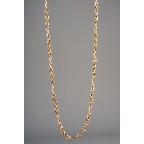 215 - A 9ct yellow gold fancy-link necklace, approx 48cm long, total gross weight approx 7.1g