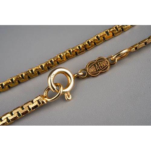 218 - An Italian 9k yellow gold chain, approx 39cm long, gross weight approx 9.5g