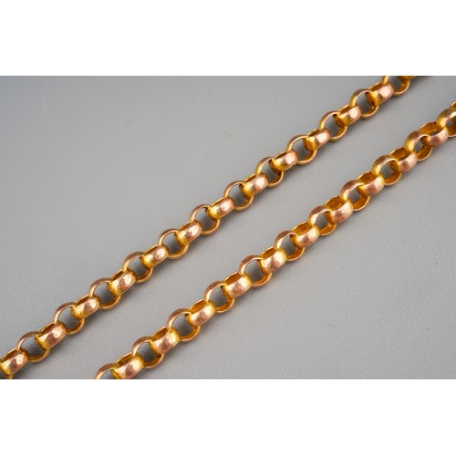 219 - A 9ct yellow gold belcher-link chain, approx 44cm long, gross weight approx 8.5g