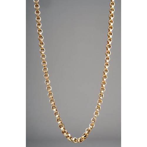 221 - A 9ct yellow gold chain, approx 42.5cm long, gross weight approx 10.2g