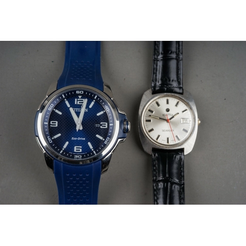 247 - Citizen Eco-Drive men's wristwatch together with Roamer Searock  men's wristwatch (2)