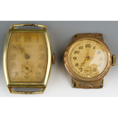 248 - A gent's gold filled watch, circa 1930s/40s; and a ladies rolled gold watch, both without straps