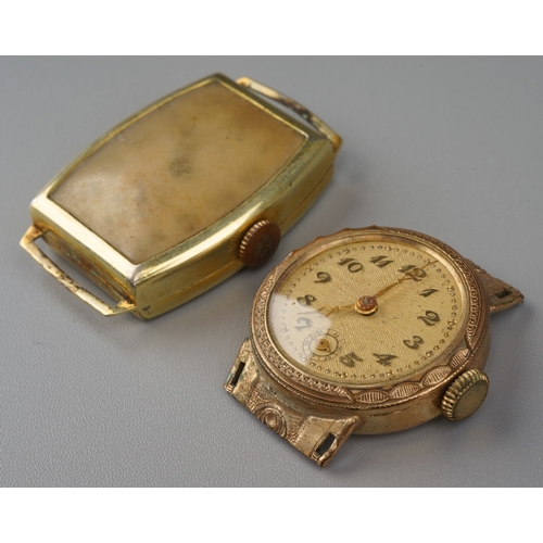 248 - A gent's gold filled watch, circa 1930s/40s; and a ladies rolled gold watch, both without straps