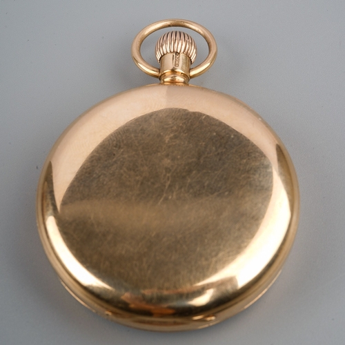 254 - JW Benson 9 ct gold Pocket Watch in Original Box. Gross weight 80g, currently ticking