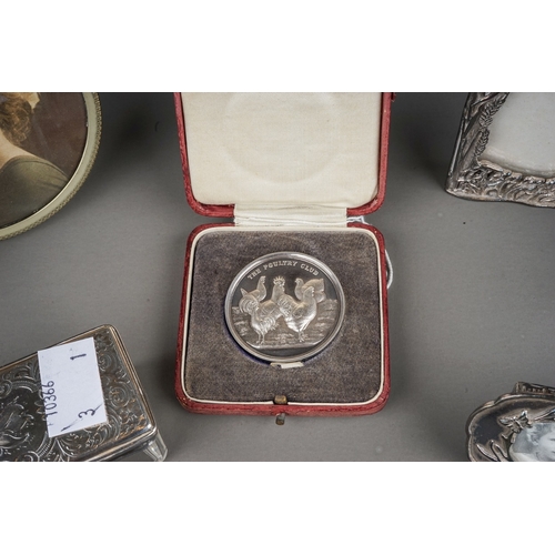 267 - A group of silver to include: two various early 19th Century silver mounted travelling case glass bo... 