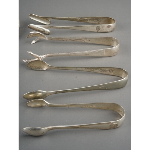 272 - A collection of silver plated spoons and serving implements, etc, including a pair of Art Deco Elkin... 