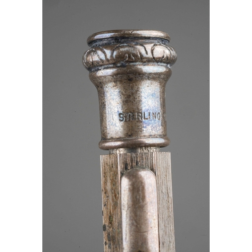 279 - One Victorian silver mounted pencil holder, engraved decoration, hallmarked Chester, 1893 together w... 