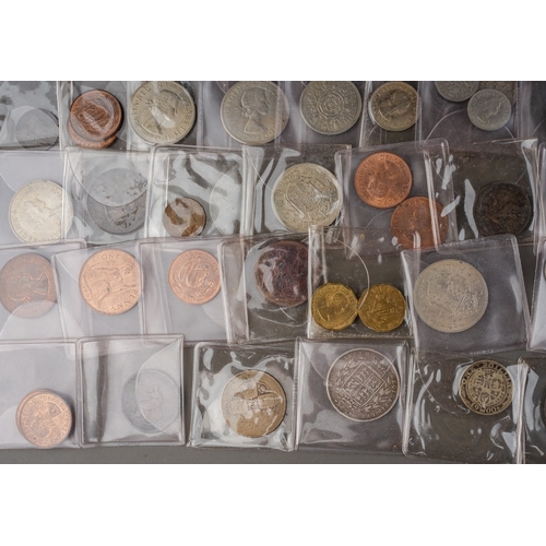 299 - A collection of 19th and 20th century British coins, including a small number of early 19th century ... 