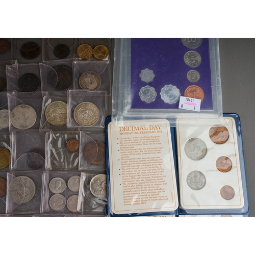 299 - A collection of 19th and 20th century British coins, including a small number of early 19th century ... 