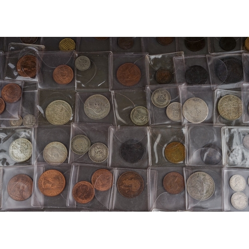 299 - A collection of 19th and 20th century British coins, including a small number of early 19th century ... 