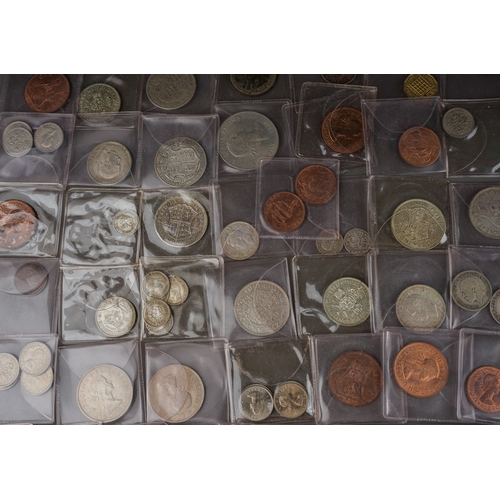 299 - A collection of 19th and 20th century British coins, including a small number of early 19th century ... 