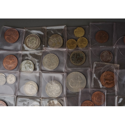 299 - A collection of 19th and 20th century British coins, including a small number of early 19th century ... 