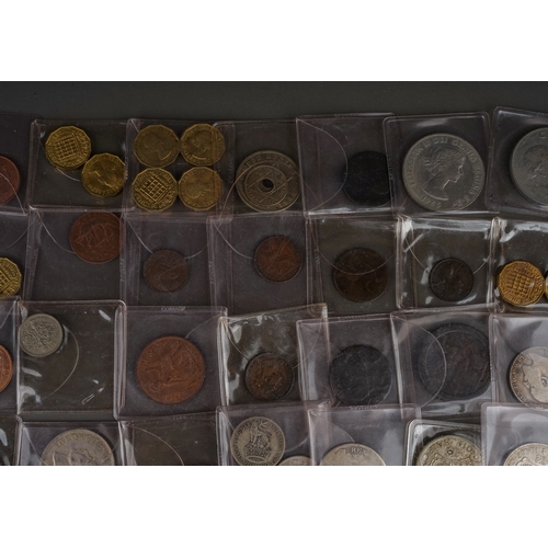 299 - A collection of 19th and 20th century British coins, including a small number of early 19th century ... 