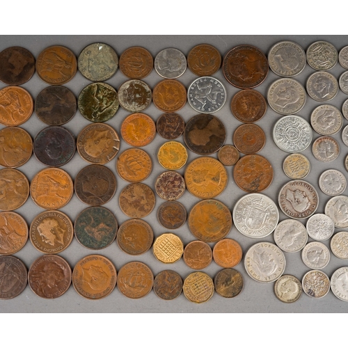 301 - A small collection of late 18th to 20th century British and foreign coins including 1851 copper Stat... 