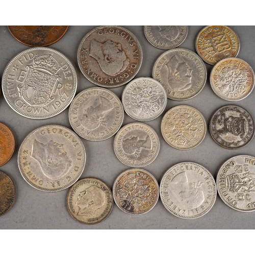 301 - A small collection of late 18th to 20th century British and foreign coins including 1851 copper Stat... 