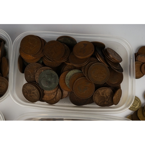 310 - Large quantity of British and European coinage to include pennies ect.