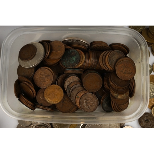 310 - Large quantity of British and European coinage to include pennies ect.